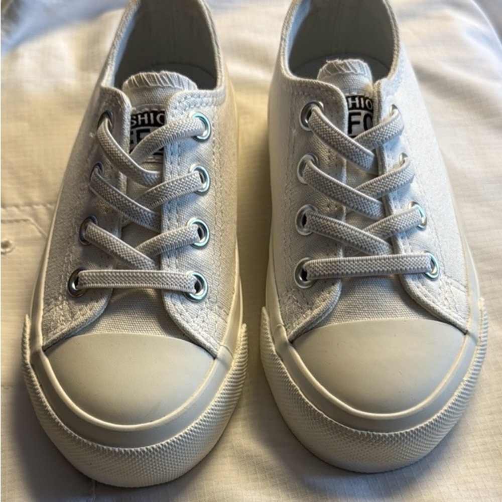 Classic White Kids Sneakers